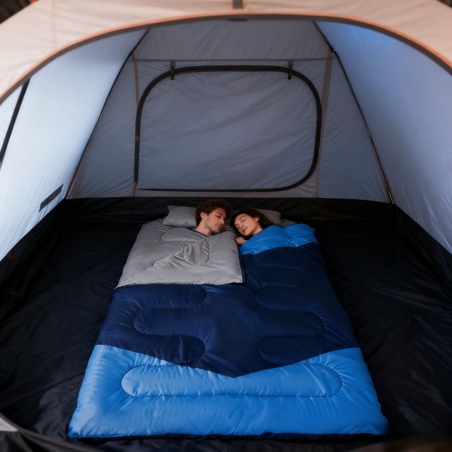 Temu – TEMU Fits Sleeping Bag For Adults Men With Pillow, Xl Queen Size Two-person Sleeping Bag For Camping Hiking Backpacking 2-person Sleeping Bags For