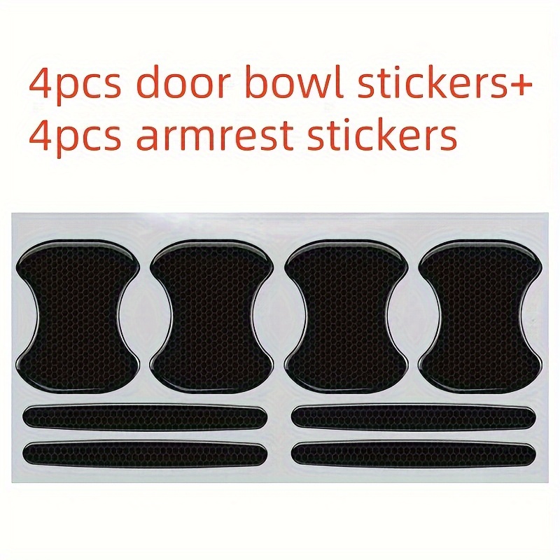 Image of Premium Pvc Car Door Handle And Body Protection Stickers- Scratch-resistant Decorative Film To Enhance Vehicle