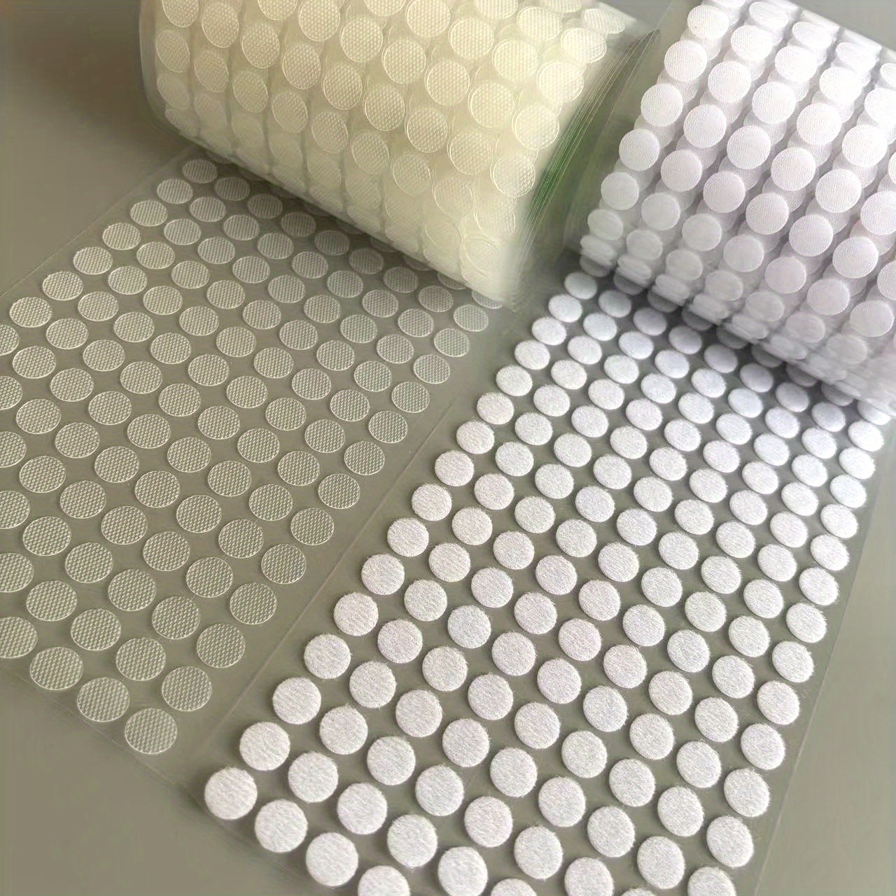 500pcs (250 Pairs) Clear Dot Hook And Loop Fasteners - Strong Adhesive Non-drying Round Coin Design Stickers For Office Organization, Craft Projects, Folders, Great Gift For Students & Diy Enthusiasts