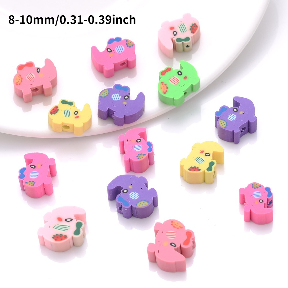 50pcs Random Animal Series Ceramic Beads for Jewelry Making