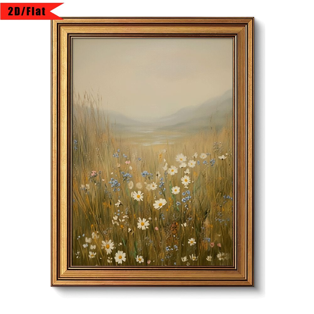 TEMU 2d Flat, 2d/flat, 1pc, Framed Landscape Art Print Wall Decor For Living Room, Bedroom, Office, Restaurant, Bar Perfect Gift & Decoration, Wall