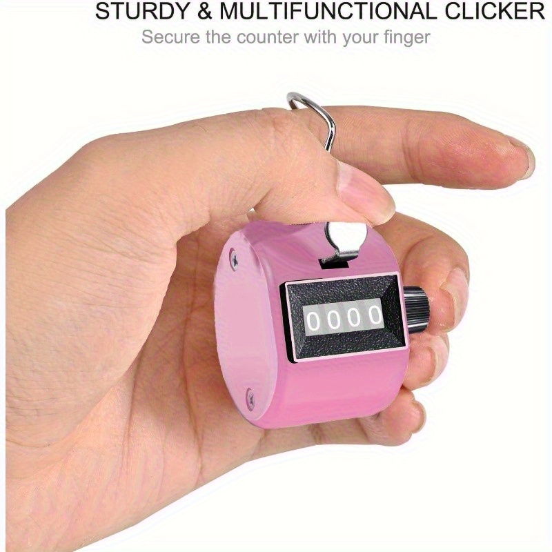 Tebery Pack van 8 kleuren Hand Tally Counter 4 Digit Mechanische Palm Klik Teller Count Clicker Diverse Kleur Hand Held Counter Clicker voor Sport/Stadion/Coach en Andere Evenementen