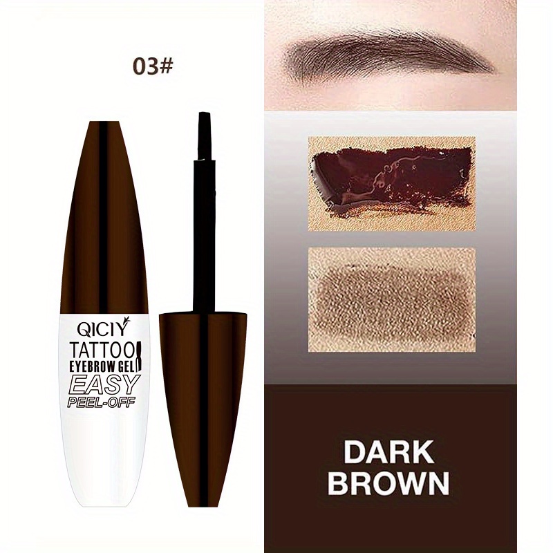 TEMU 3 Color Tear And Pull Eyebrow Cream Semi-permanent Eyebrow Pencil Sweat-proof Natural Long Lasting Tearing Eyebrow Cream