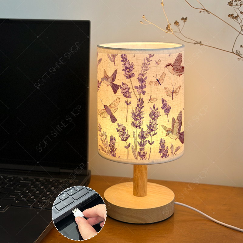 USB-Powered LED Fabric Desk Lamp, Cozy Accent Light