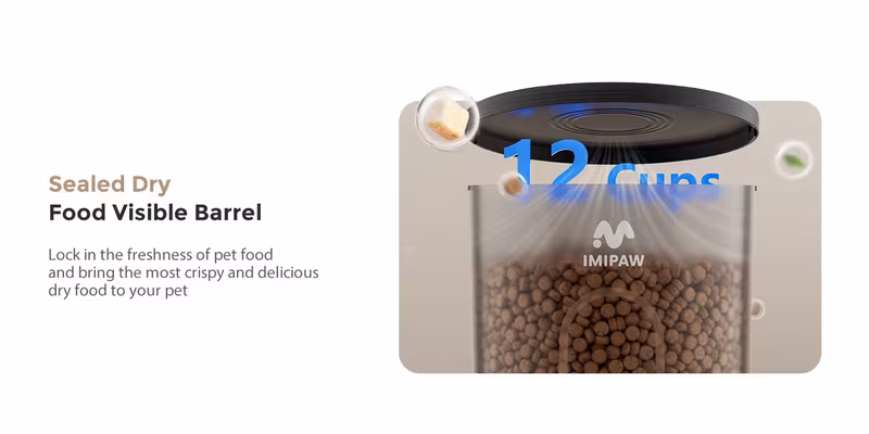 automatic cat feeder 3 pet food dispenser with wireless app to 20 m timed programmable portion control backup easy setup 10 meals day for cats and puppies no wifi required Product details 4