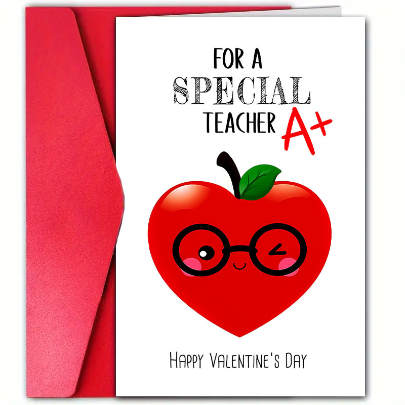 

High-quality 's Day Card With Envelope, 12cm*18cm - Husband, Wife, Him Or Her, Anniversary & Teacher Greeting Card, Valentines Decorations