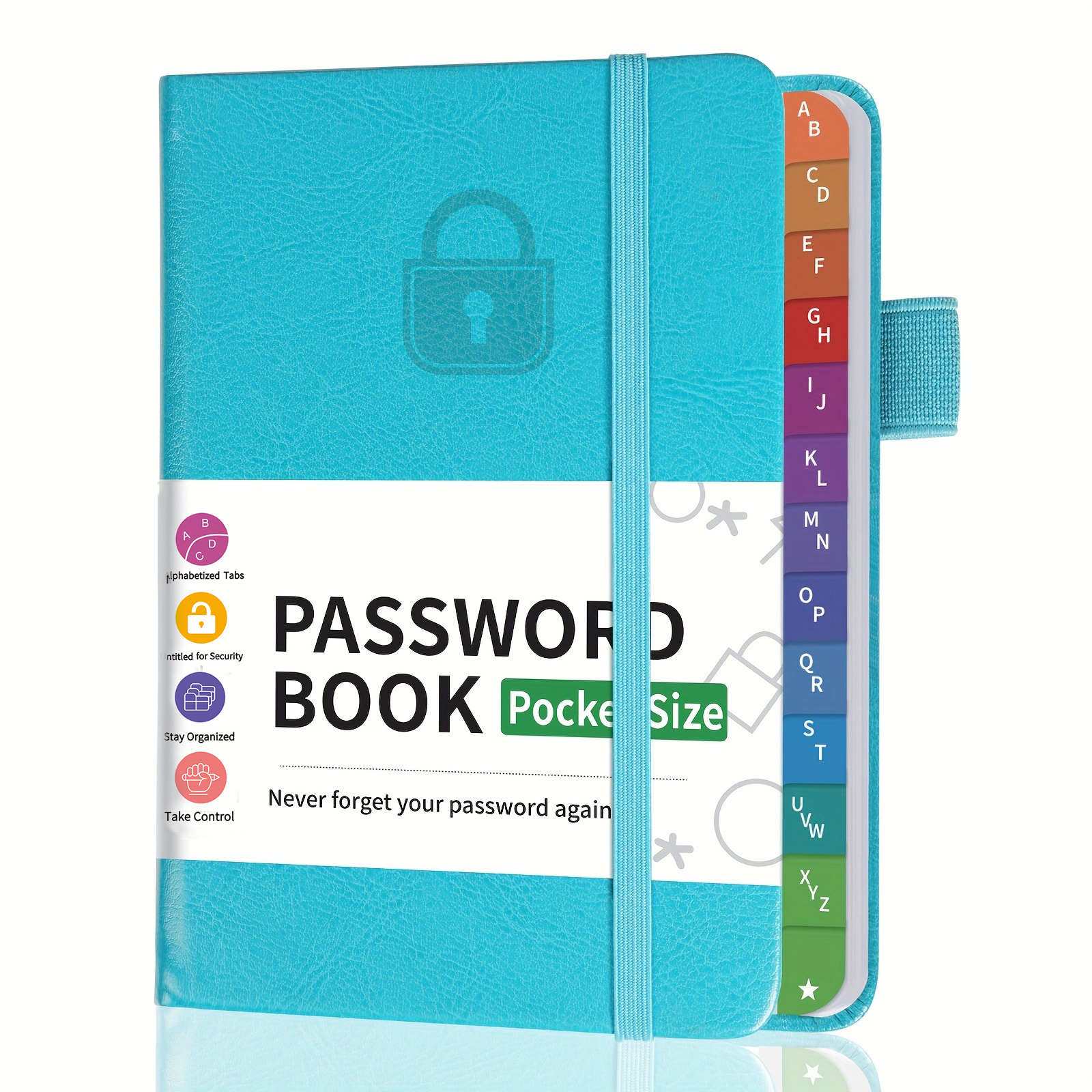 Compact Hardcover Organizer For Website , , And Notes, Featuring A-z Tabs And Binding Design, Measuring 5.9" X 3.9"