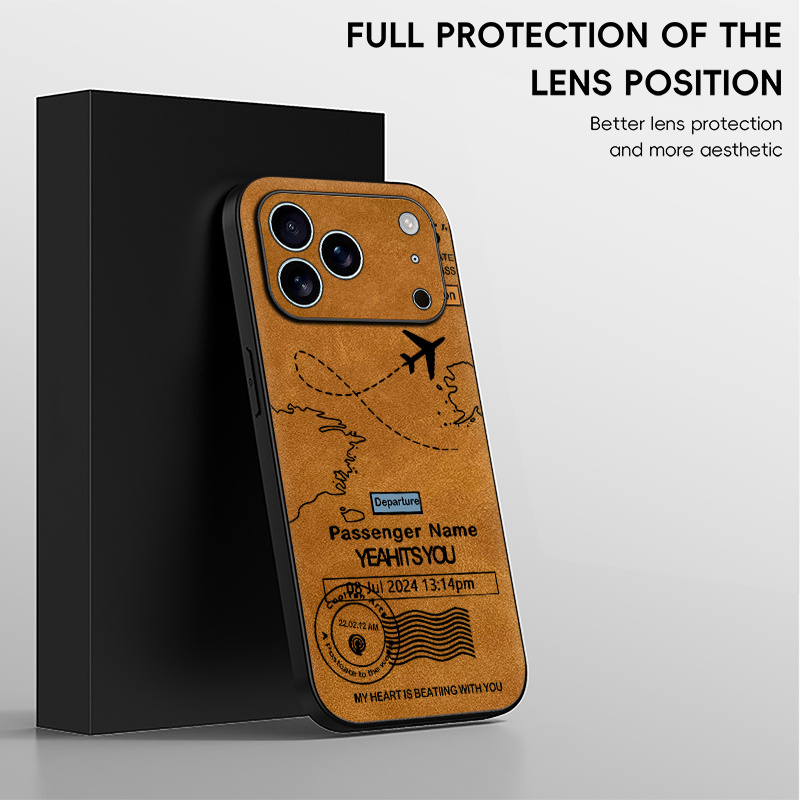 TEMU Luxury Faux Leather Phone Case For Iphone 17/ 17air/ 17pro/ 17promax Protective, High-quality, Airplane Delivery