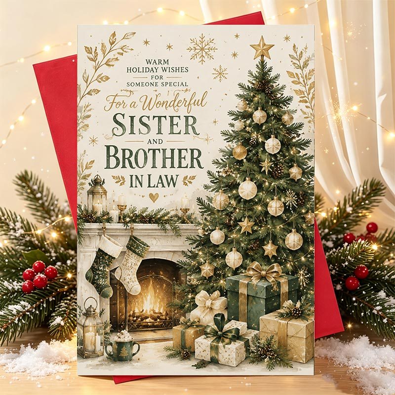 TEMU 1pc Christmas Greeting Card Warm Holiday Wishes Christmas Card For - Brother-in-law: Perfect Gift For Family During
