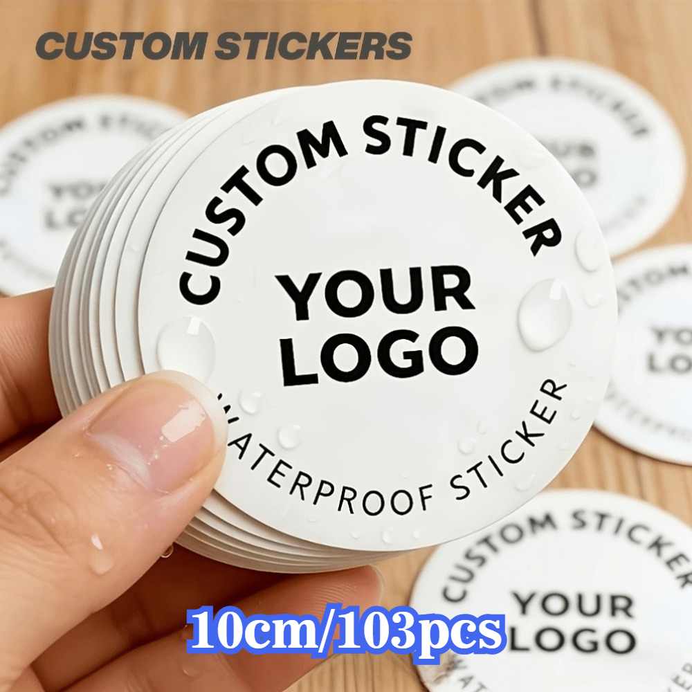 TEMU Custom Round Stickers, Sizes Available (3/4/5/6/7/8/9/10/12cm) Quantities 46/103/151/201pcs, Personalized Stickers For Weddings, Birthdays,