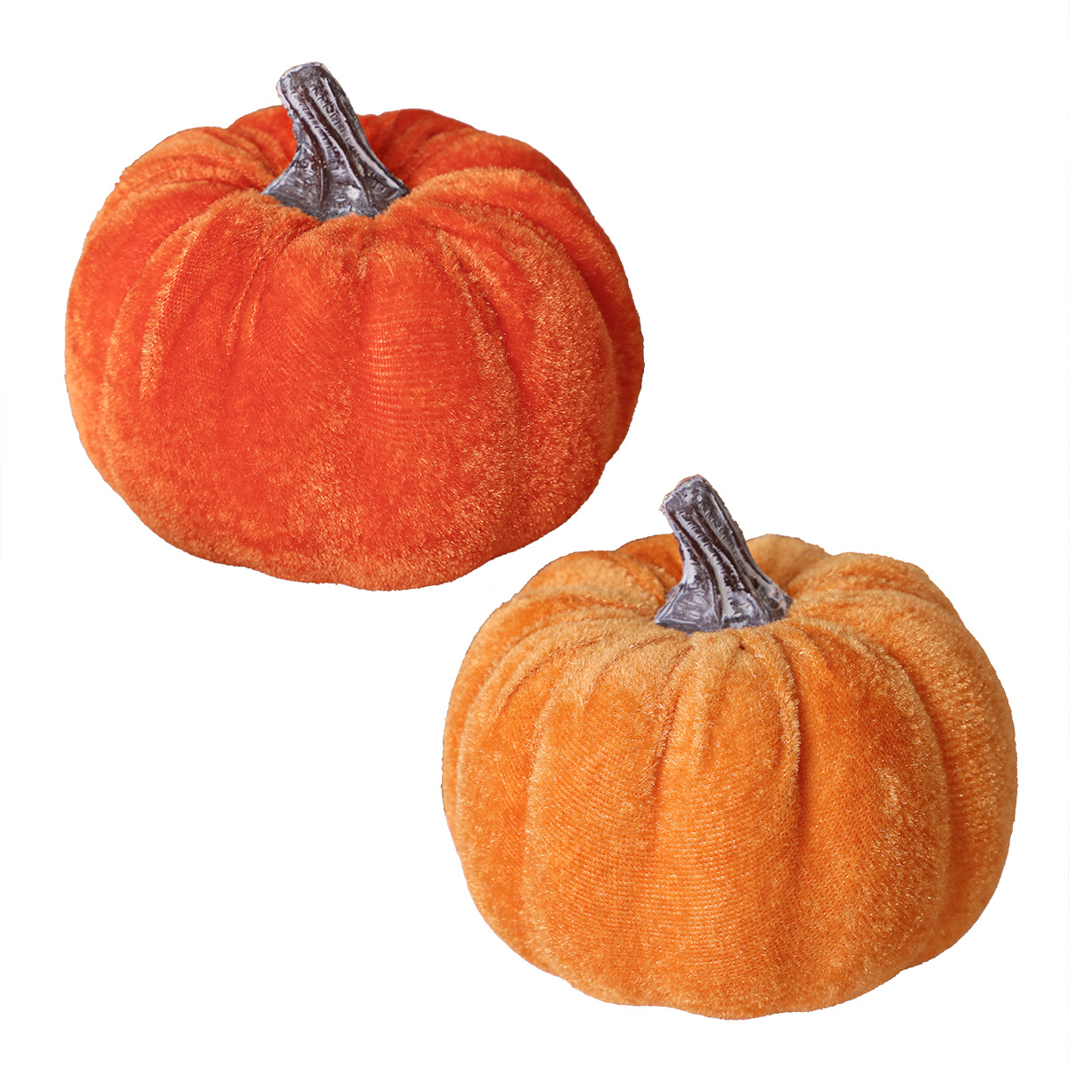 TEMU 2pcs Realistic Large Pumpkins, Orange And Yellow, Pe Material, Suitable For Thanksgiving, Halloween Home Decor, Party Activities, Holiday