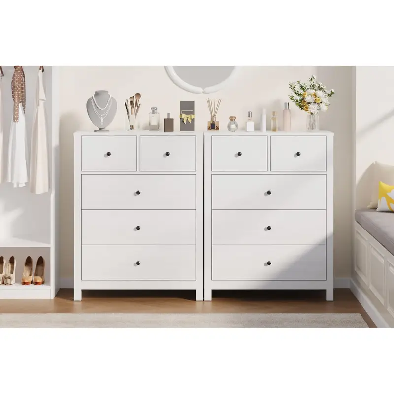 white tall 5 drawer dresser deep drawers metal - Temu white tall 5 drawer dresser deep drawers metal - Temu