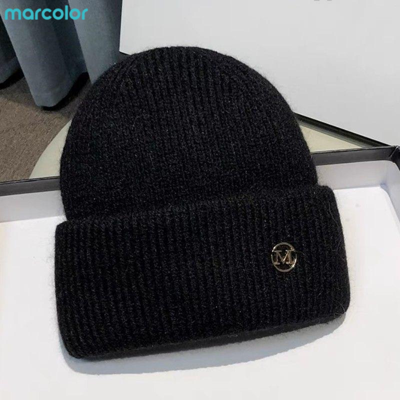 TEMU 2026 New(marcolor) Autumn And Winter Solid Color Hat For Female Korean Version Simple Pullover Hat Soft Versatile Ear Protection Hat Daily