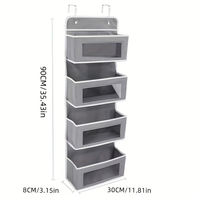 4 tier 5 tier hanging storage rear door wardrobe storage multi layer hanging bag classification and organization bathroom toys bedroom clutter 4 5 large capacity pockets rear door hanging storage box upper door storage box hanging wardrobe