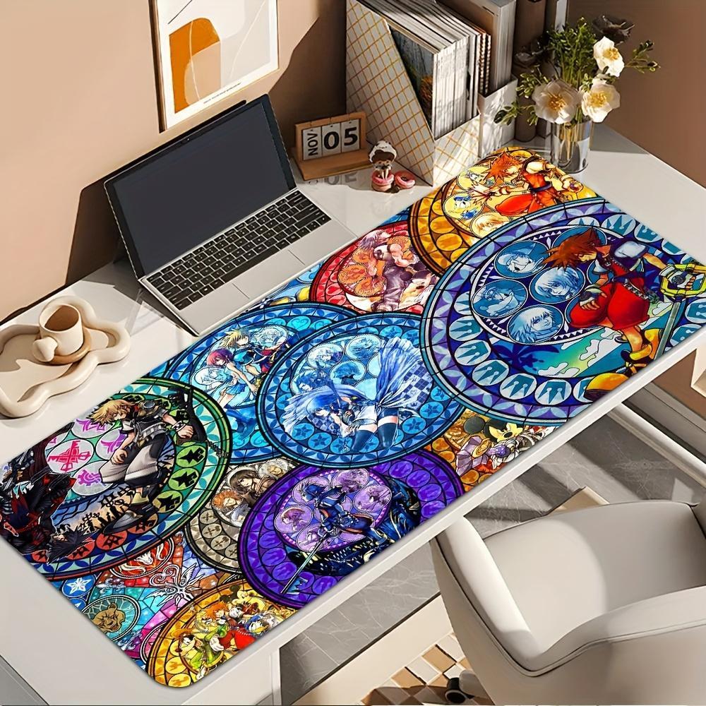 TEMU 2d Mouse Pad - Classic Uk Hearts Gaming Mouse Pad With Moonlight Design Featuring , Non-slip Rubber Base For Office Or Study Space