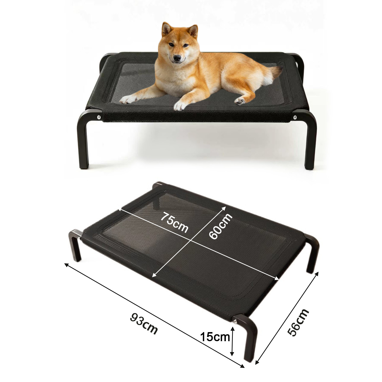 Image of Indoor And Outdoor Pet Dog Bed, With Scratch-resistant And Breathable Fabric Surface, Stable Structure, Metal Frame With Non-slip Foot Pads, Suitable For .