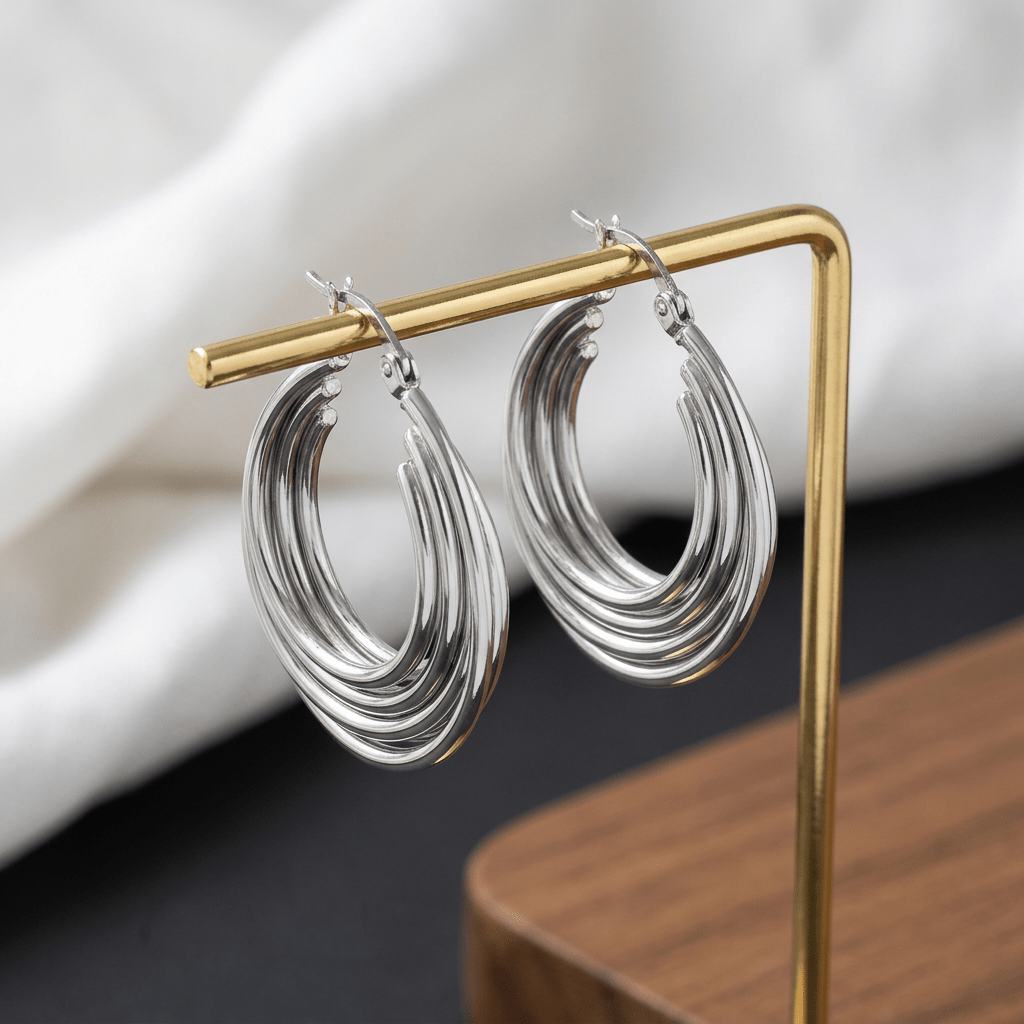 Women's Multi-Layer Twisted Hoop Earrings, Gift