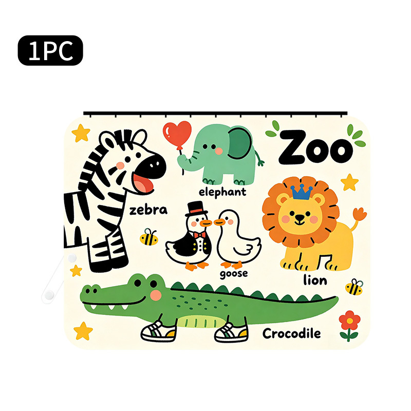 TEMU 1pc Zoo Animal Cartoon Zebra Lion Elephant Print Track Car Sunshade, Heat Insulation And Sun Protection, , Cute Pattern, Car Decoration, Summer