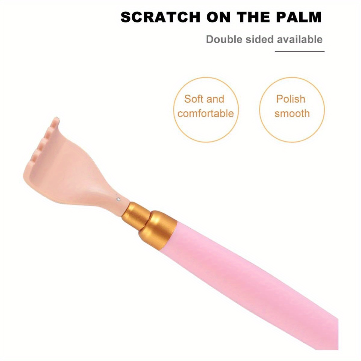 extendable back scratcher portable telescopic non     massage tool with ergonomic handle durable metal construction for home   use back massager   sturdy metal parts Product details 2