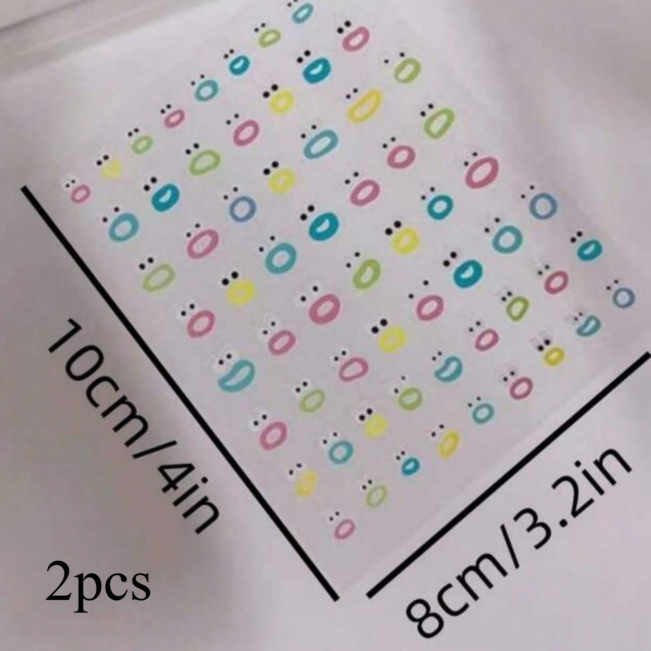 TEMU 2 piezas de pegatinas decorativas para con forma de monstruo, calcomanías para de uñas, recuerdos de para uñas, suministros para uñas
