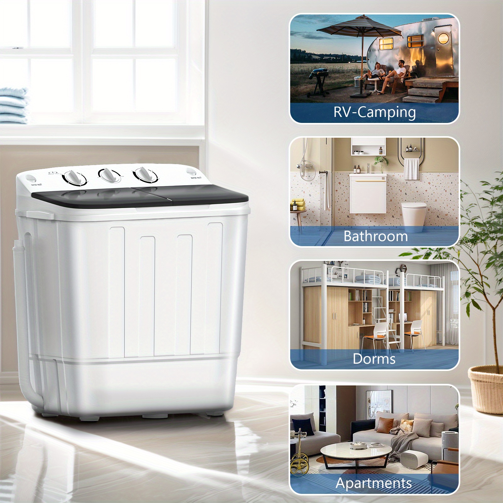Amazon IVOLCONN Foldable Mini Washer Portable Washing Machine