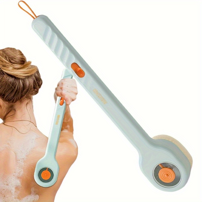 back scrubber bath brush with soft bristles ergonomic long handle   battery free exfoliating brush for gentle body cleansing men women   shower tool back scrubber for shower longhandled scrubber durable scrubber Product details 1
