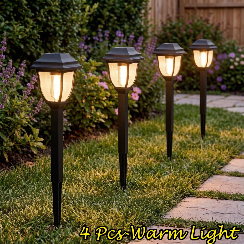 TEMU Juego de 4/2 luces solares para césped de patio, accesorios de iluminación exterior IP44, luces de paisaje para parques, adecuadas para , ,