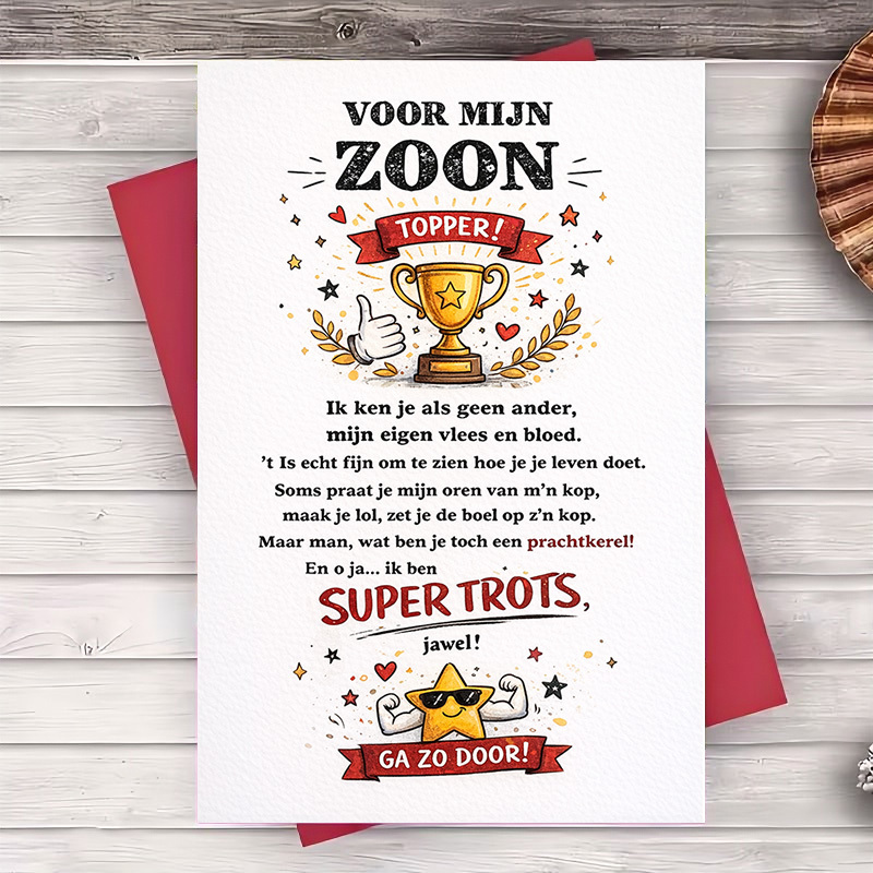 TEMU 2pcs (one Envelope And 1 Greeting Card)congratulations Card For Son Support Encouragement Perfect Gift For Father To Son Motivational Card For