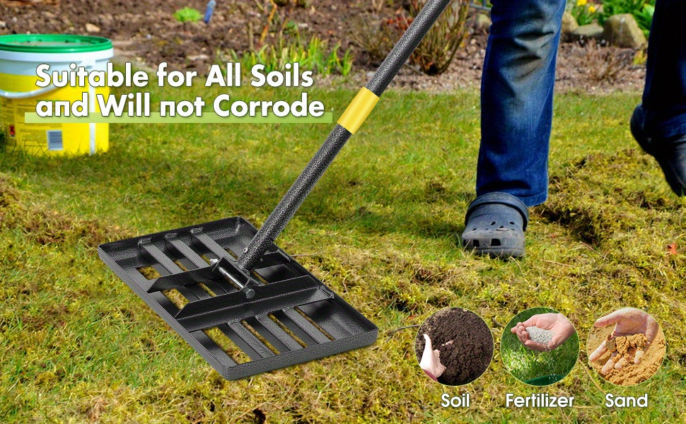Lawn Leveling Rake with Ergonomic Design