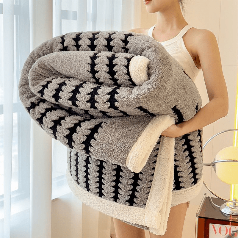 Image of Cedar Shadow Blanket - & Skin-friendly, Heat-retaining & Warm, Use, Essential For Office And Home, In Multiple Colors And Sizes, Travel-friendly, Modern Minimalist Style, Machine Washable.
