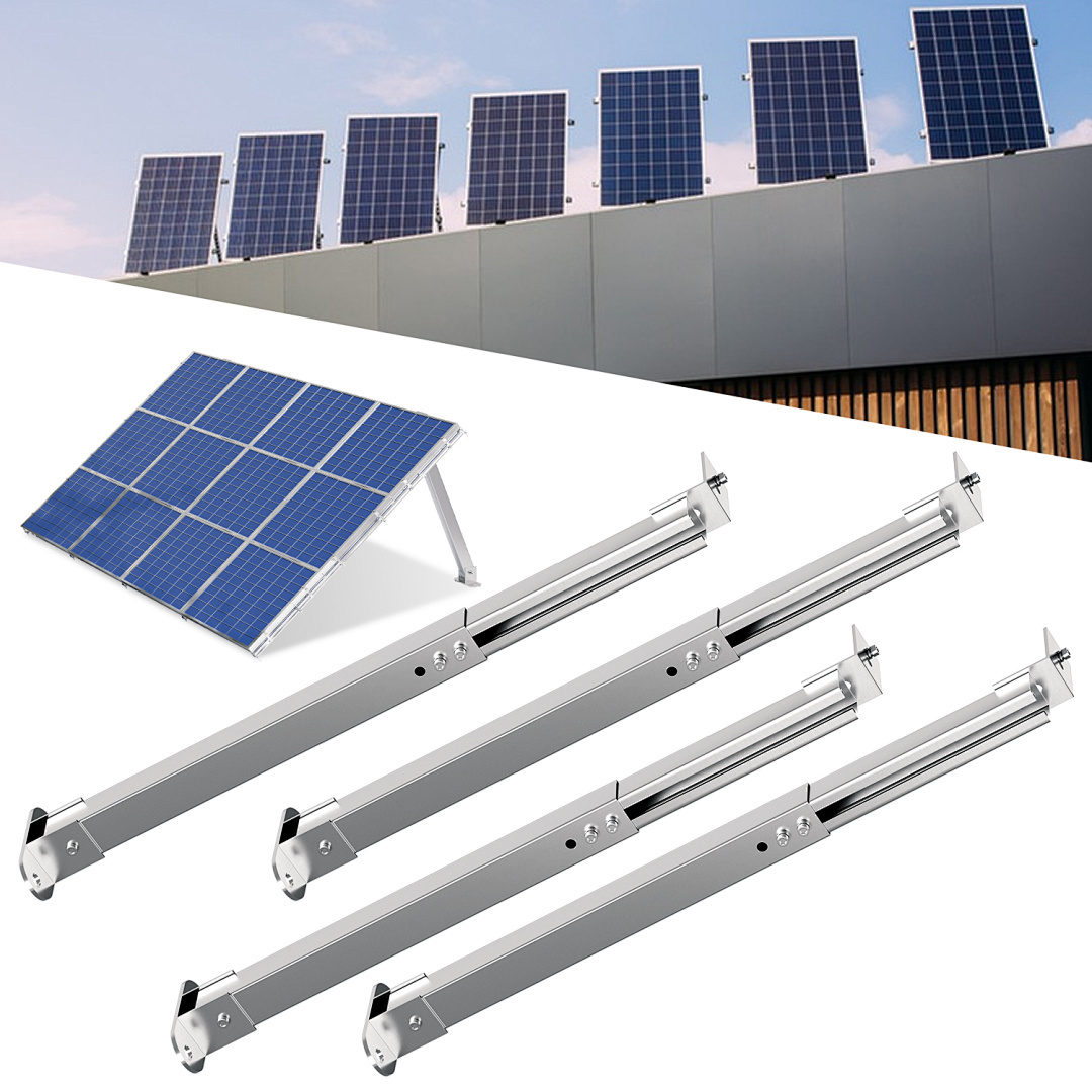 TEMU 2-4x Solar Panel Bracket Module Wall Balcony Roof Bracket Roof Stand Mounting Photovoltaic Floor Solar Module Panels Balcony Power Station Solar