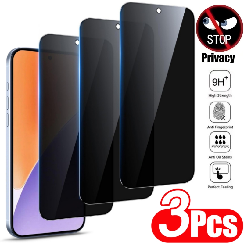 TEMU 3 protectores de pantalla de vidrio templado de privacidad de 30°, compatibles con Xiaomi, Redmi 10 10C 12 12C 13 13C 14C Note 12 13 14 15 Pro