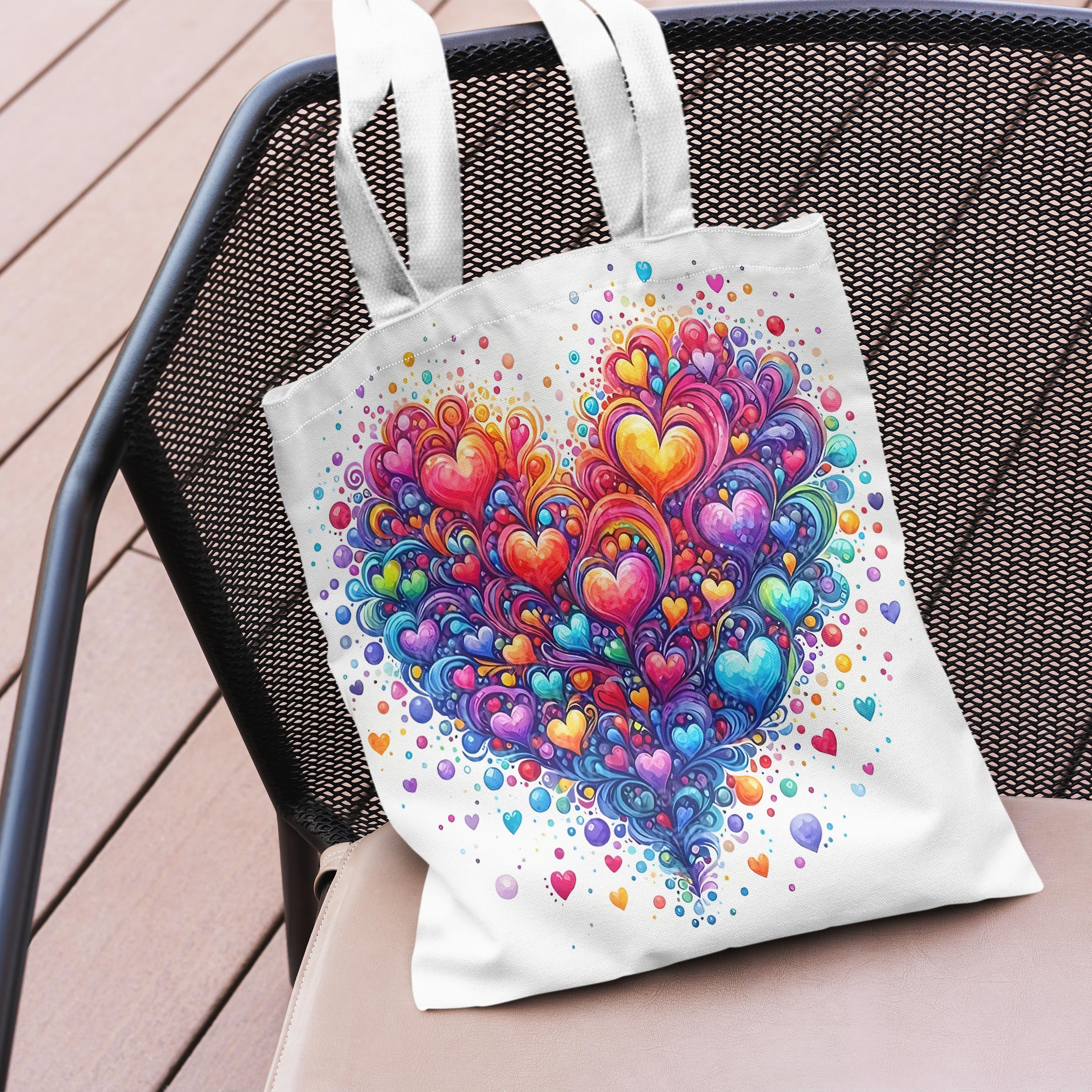 THEREDTHREAD S heart tote bag large