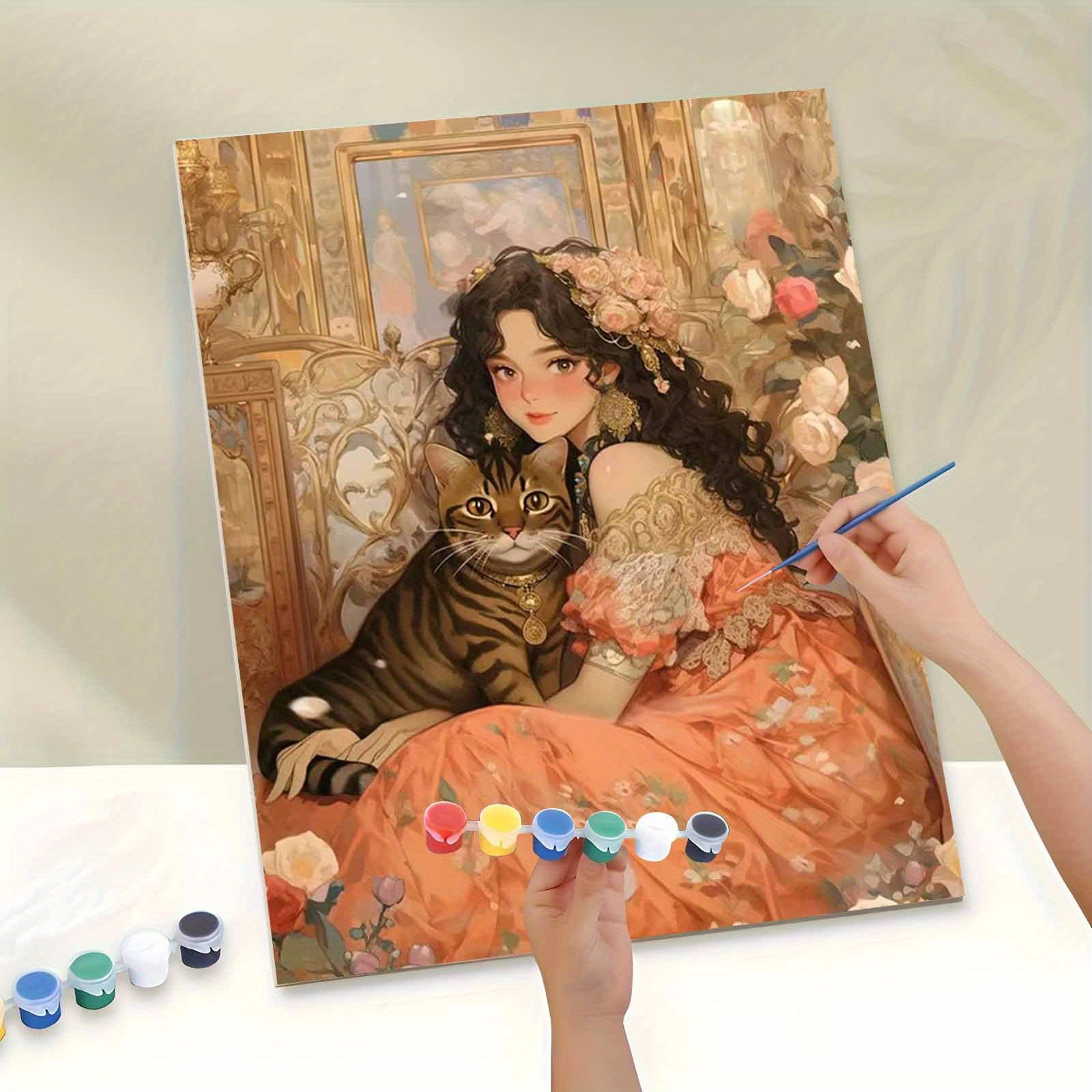 数字油絵 絵画 木 蝶数字でペイントキャンバスにアクリル絵の具