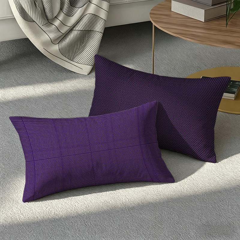 TEMU 2 Pack Modern Throw Pillow Covers, 50x30cm Purple Dotted Decorative Rectangular Cushion Cases For Living Room, Couch, Sofa, Bedroom, Restaurant,