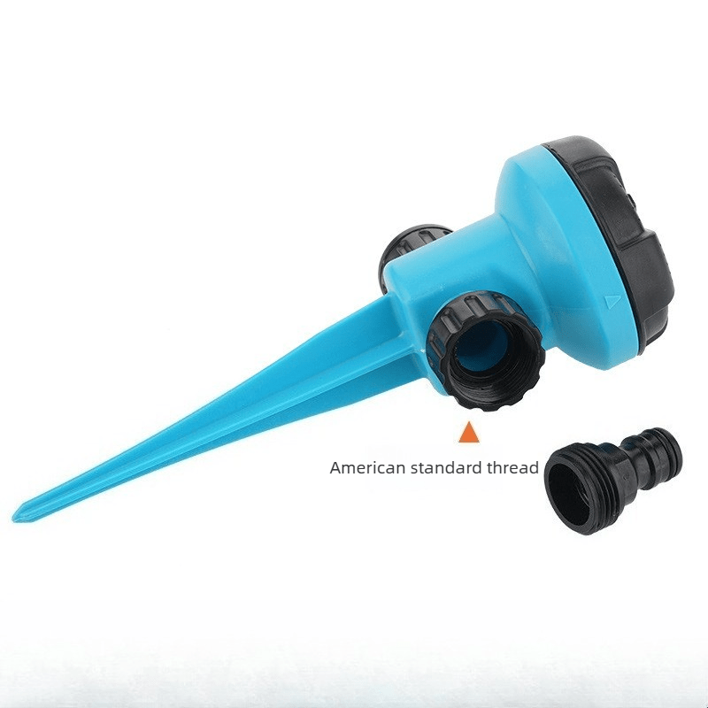 TEMU Arroseur à double Euro/US, tête de pulvérisation rotative manuelle réglable à insertion au sol, arroseur d'irrigation pour pelouse de jardin,