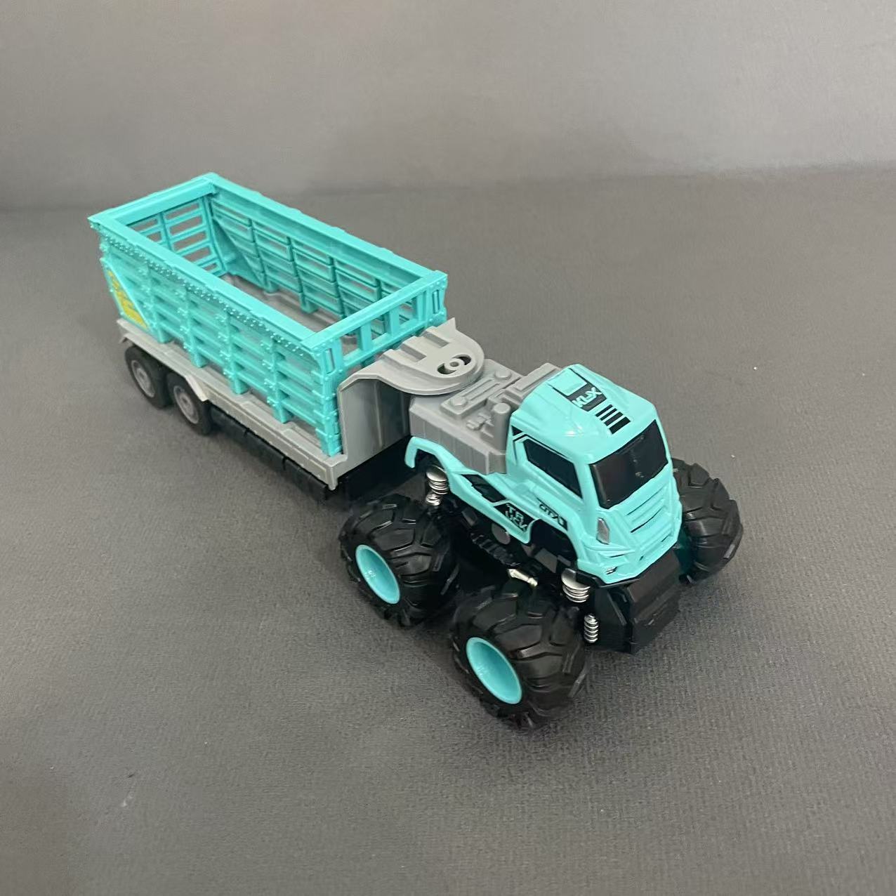 Eight-Wheel Heavy Duty Truck Toy with Alloy Front Pull Trailer Cargo Truck Push Forward