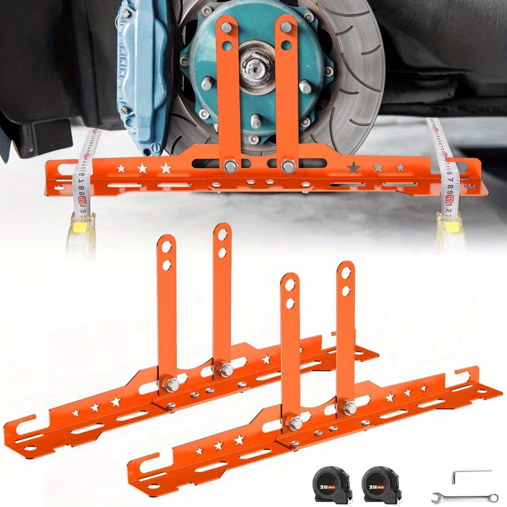 E-shop Radvermessungswerkzeug mit 2 Maßbändern, verbessertes Kfz-Spurvermessungswerkzeug für den Heimgebrauch, kompatibel mit mehr Fahrzeugmodellen,