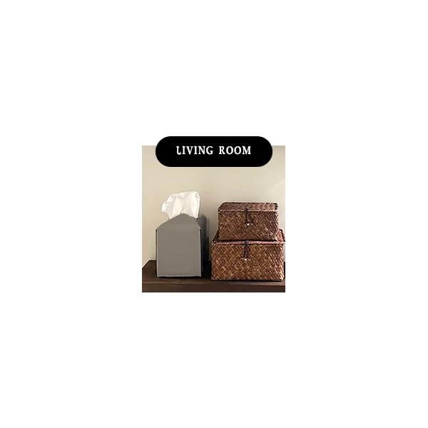 modern   square tissue box cover decorative plastic organizer for bathroom vanity countertop nightstands office desk car 5 x 5 x 3 tan bathroom organizers and storage countertop accessory   durable material   Product details 5