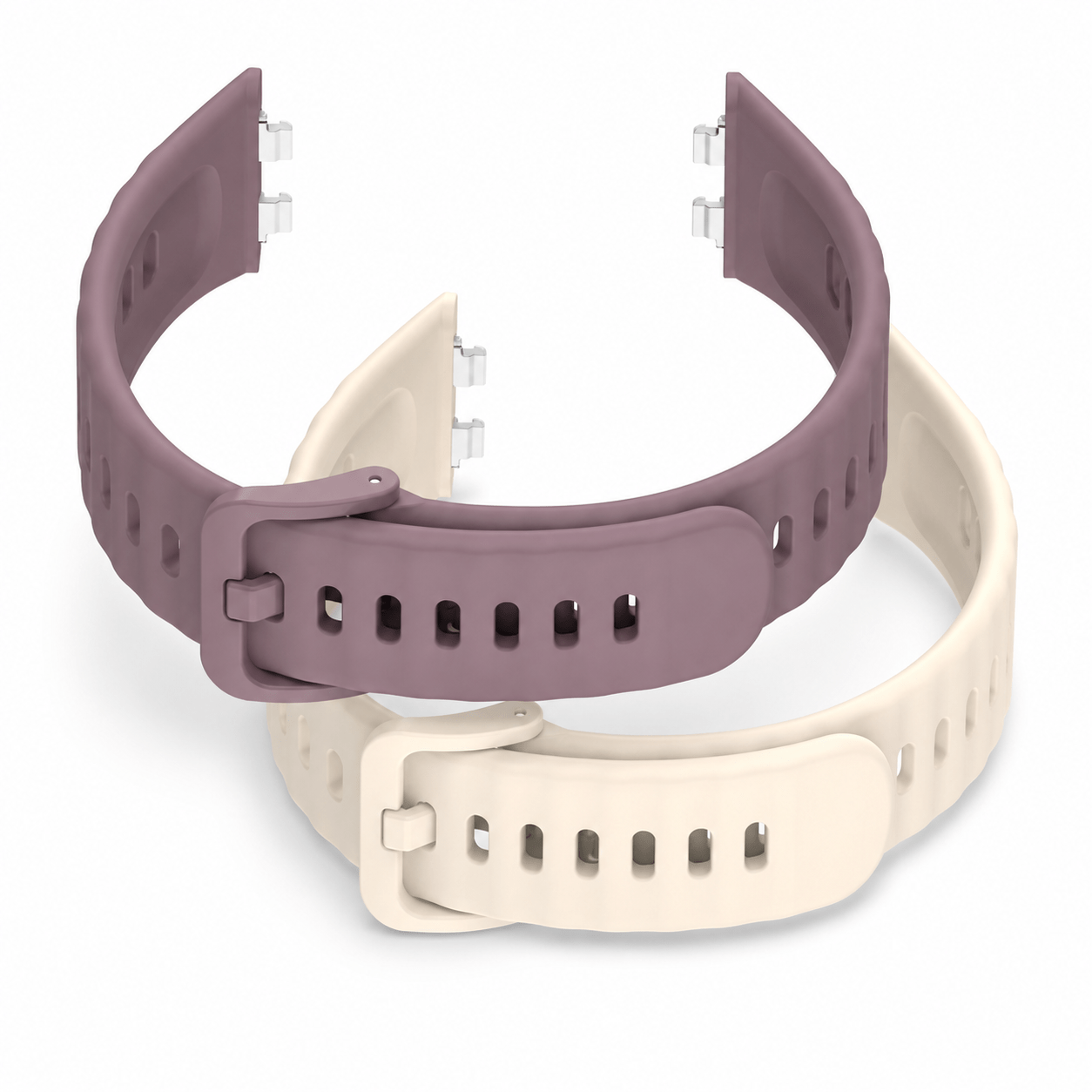 TEMU 2pcs Set Suitable For Huawei Band 11 11pro Wavy Texture Breathable Sweatproof Adjustable Silicone High-end New Replacement Wristband Unisex