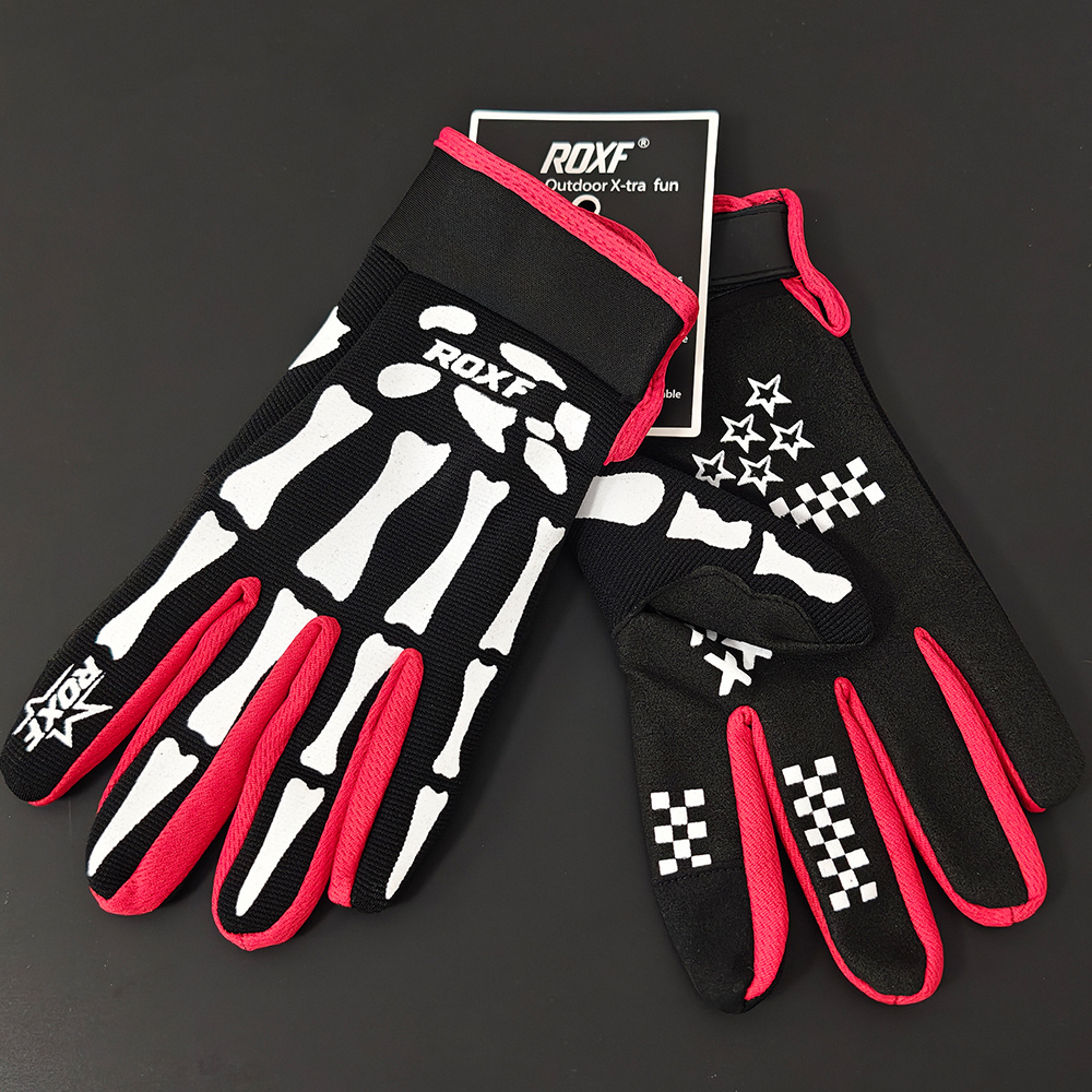 ROXF Skull Bone Pattern Outdoor Non-Slip Touchscreen Gloves