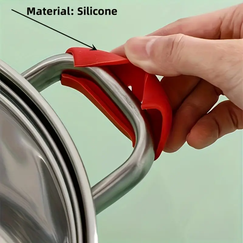 6 pairs silicone heat resistant handle covers iron pot ear universal insulation sleeve multi functional pot handle anti covers for home use restaurant use hotel use cafe use gift details 2