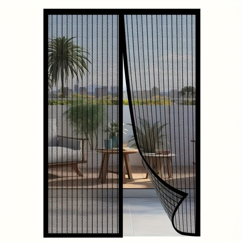 puerta de malla magnética   resistencia de   instalación - auto- , entrada sin manos con protección contra insectos -   para mascotas y niños, malla de nylon de     para diferentes estilos de habitaciones, pantallas magnéticas para puertas  