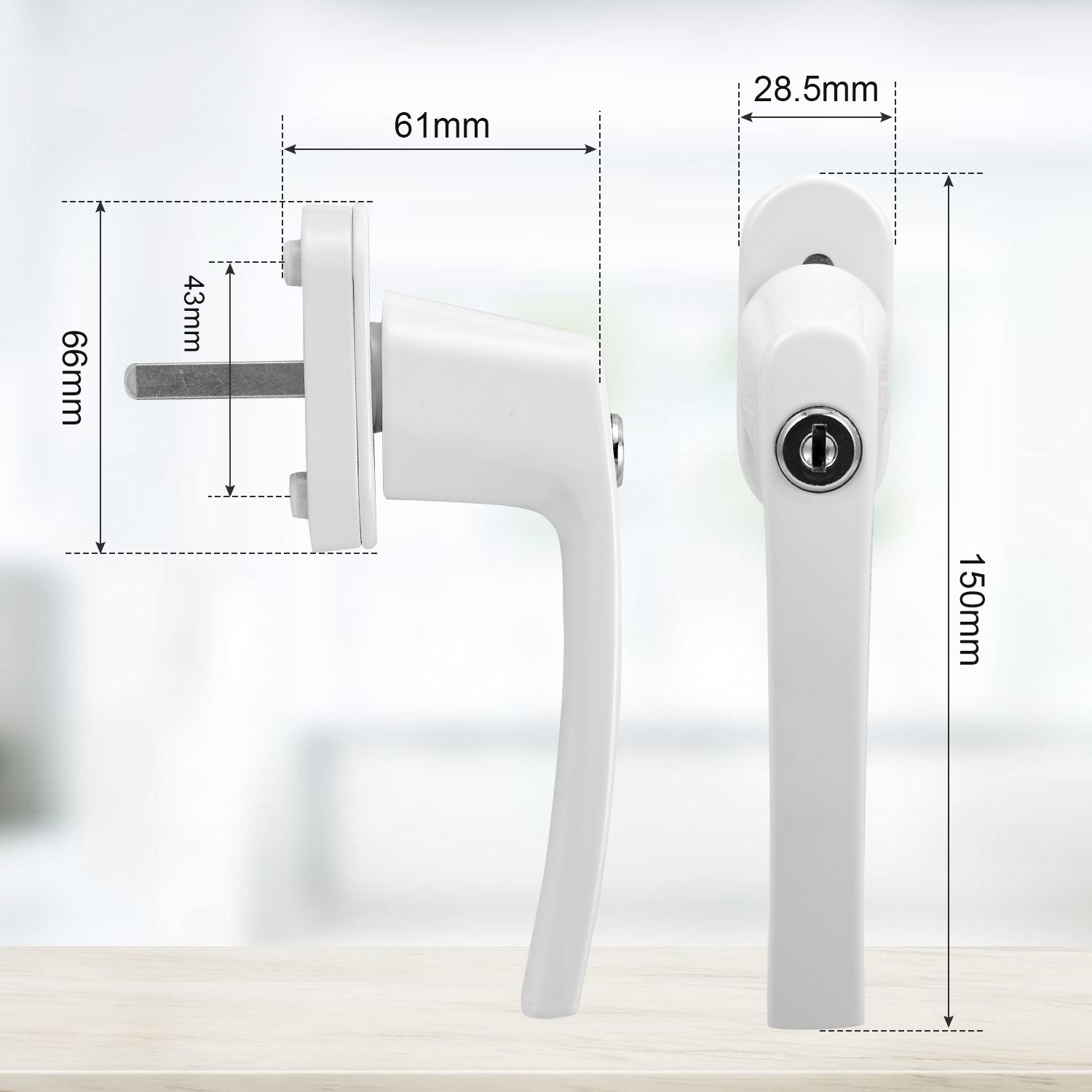 8pcs Window Handle 2x Key Security Window Handle Olive Door Handle Handle Balcony Door Handle Aluminium Lockable