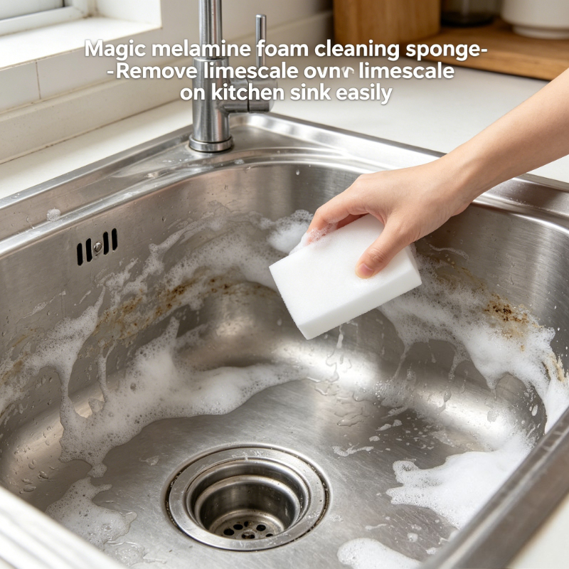 Image of 14-pc Magic Melamine Foam Cleaning Sponge - Versatile Stain Eraser For Bedroom, Kitchen And Bathroom | Multi- For Glass, Furniture, Sinks And Walls