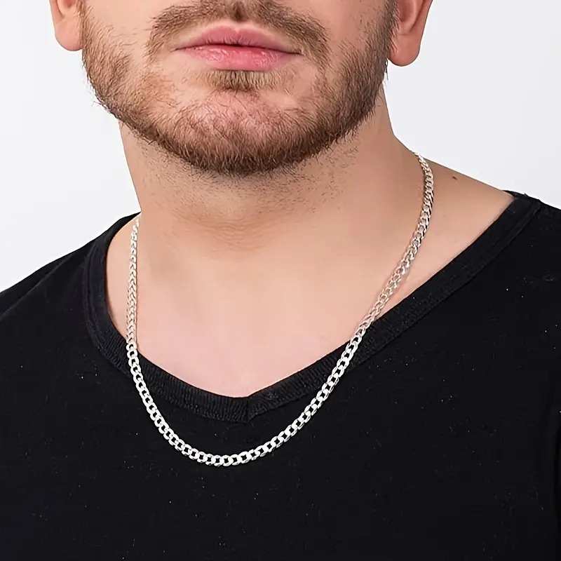 Men's 925 Sterling Silver Cuban Necklace — Stylish & Durable