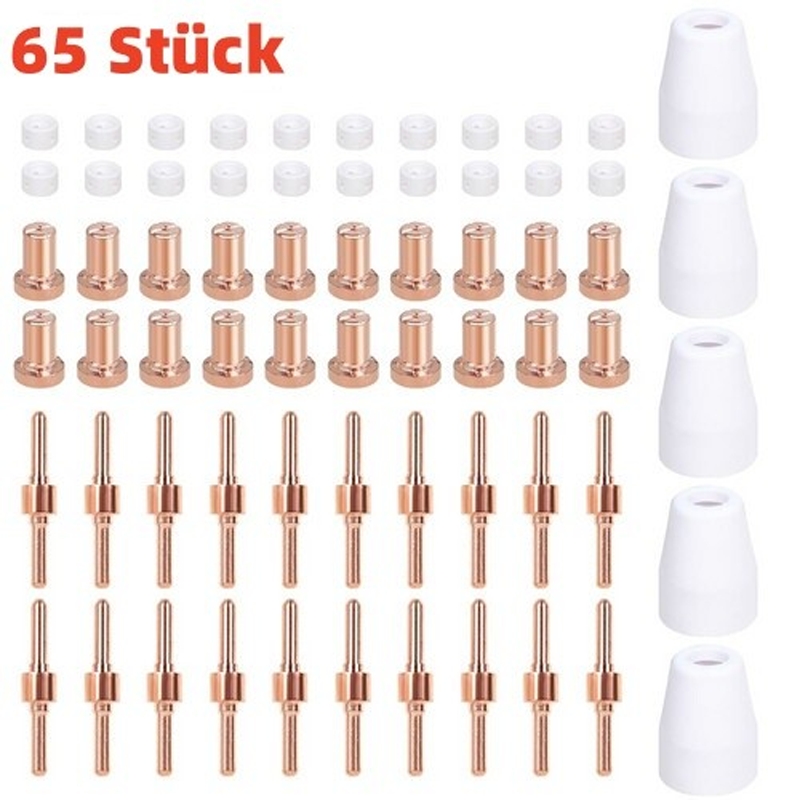 Image of 65pcs For Parkside Welding Accessories Cutting Nozzles Ceramic Circles Plasma Cutters