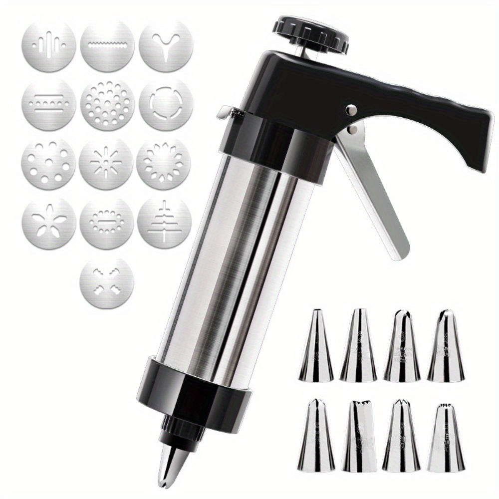 Cookie Tool, Cookie Press, Cream Piping Tool, Nozzle, Bean Melting Baking Tool, Kitchen Home Set Mold, Very Suitable For Christmas, Halloween, Mother's Day Gifts, Kaplan
