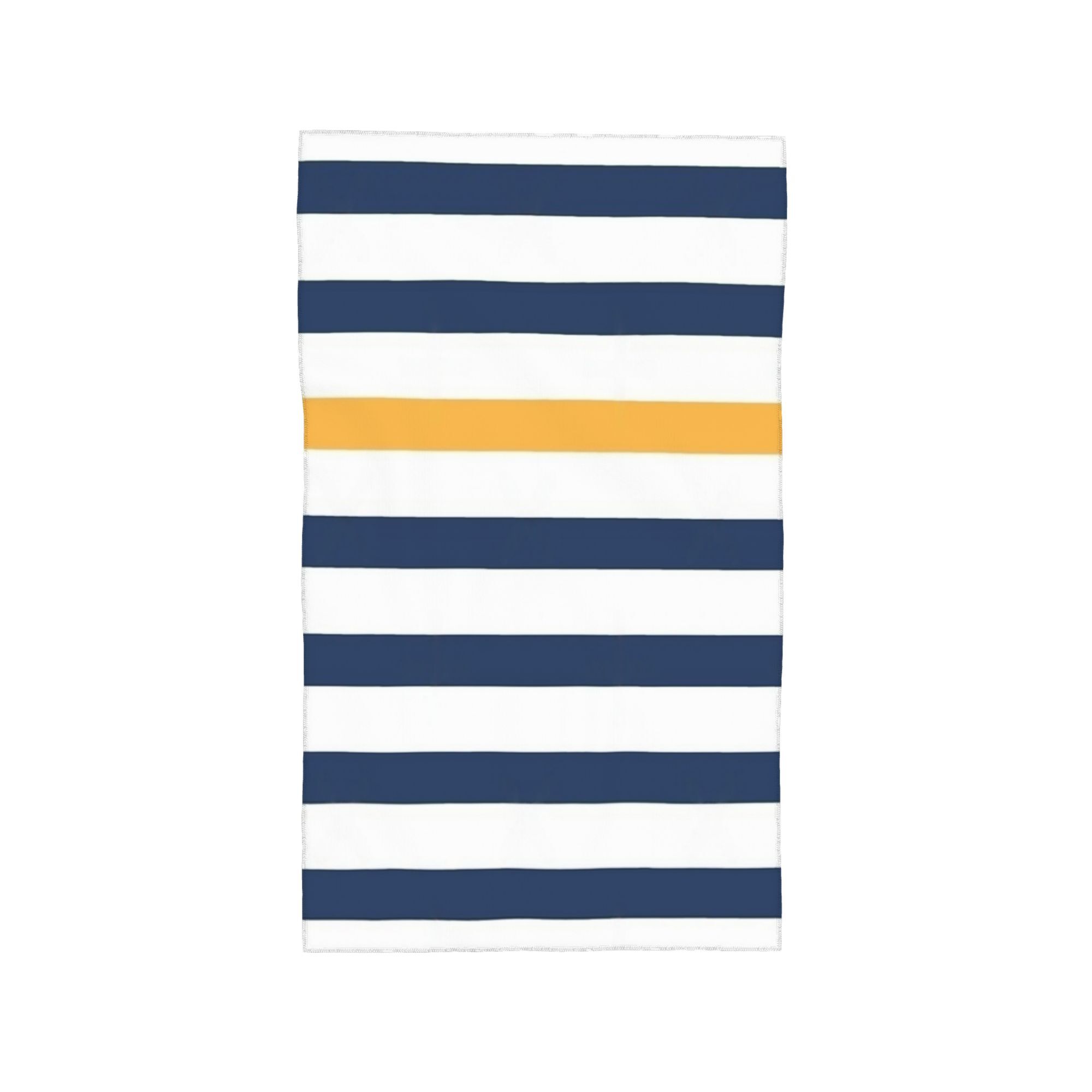 TEMU 1pc Blue And With Yellow Kitchen Towels, 40 X 70cm Machine Washable And Absorbent Dishcloth, Suitable For Drying, Cleaning Cups And Housework