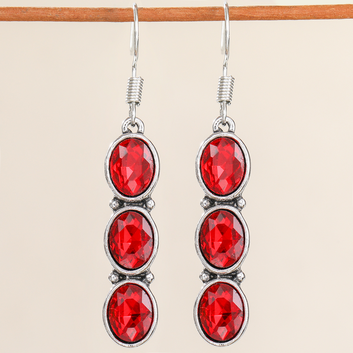 TEMU Orecchini pendenti lunghi da donna in stile retr簷 , con di ovale color , adatti per feste, riunioni, regalo per buoni , da indossare elegante